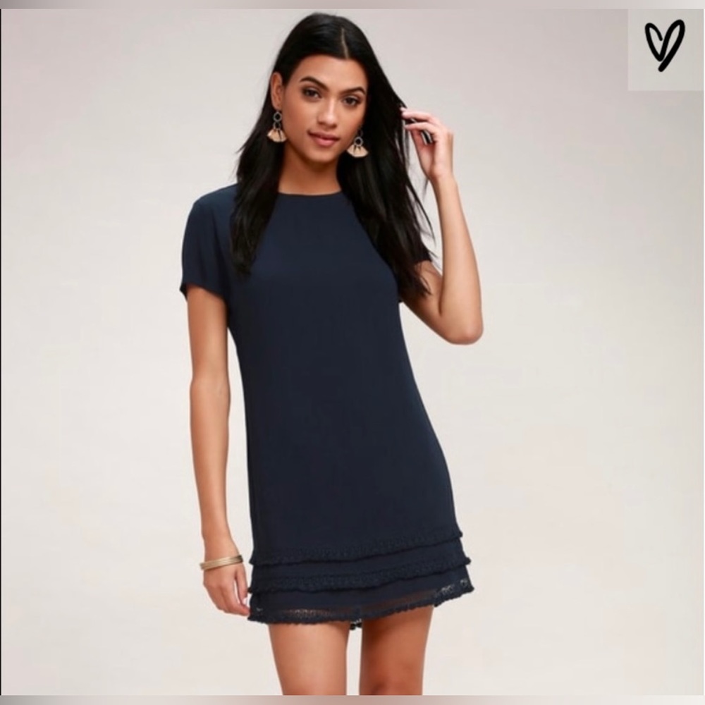‼️ NEW ‼️ Lulus Navy Blue T-shirt dress
